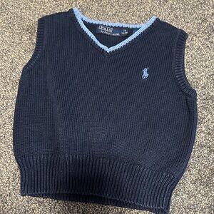 Ralph Lauren Dark Blue Knit Vest 12-24M